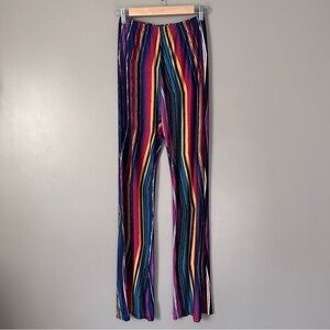 Carole Christian Colorful Striped bootcut pants